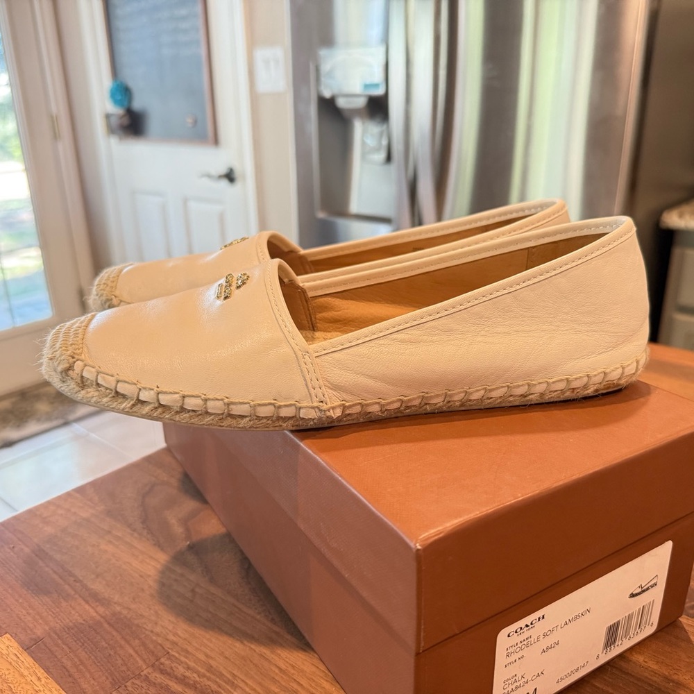 Coach Women's Tan Espadrille Flats - Picture 6 of 10